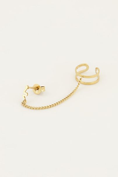 Ear cuff snake stud