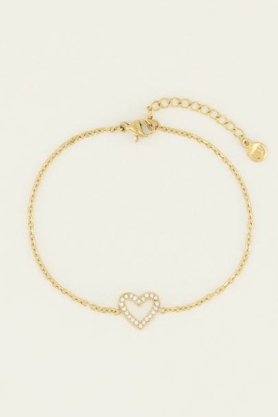 Armband open hart steentjes | My Jewellery