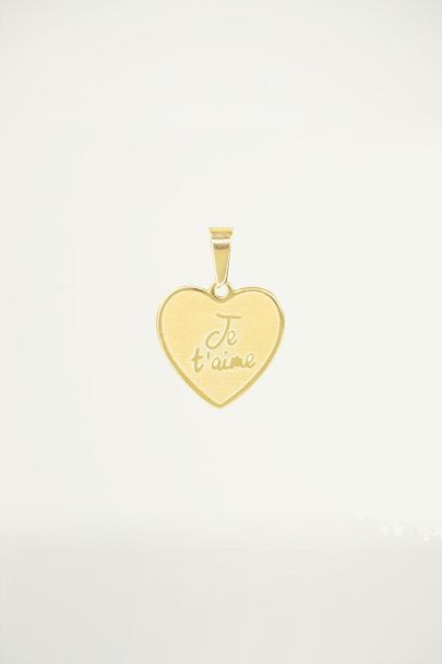 Heart shaped charm with quote, custom collection