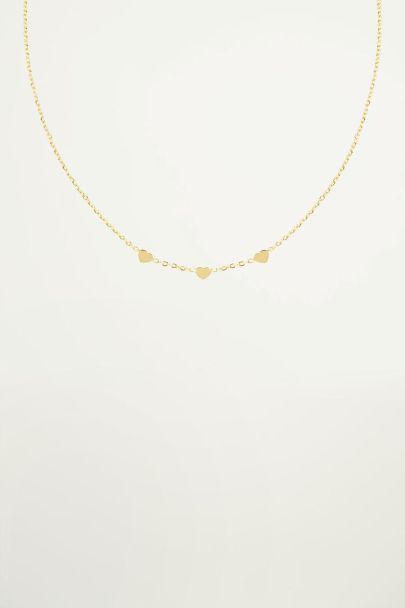 Halskette mit drei Herzen, minimalistische Halskette My Jewellery