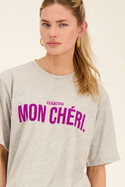 T-shirt gris Mon Chéri