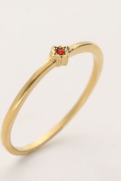 Bague minimaliste avec pierre de naissance