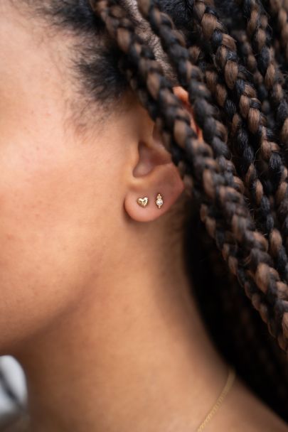Boucles d'oreilles avec strass et perles