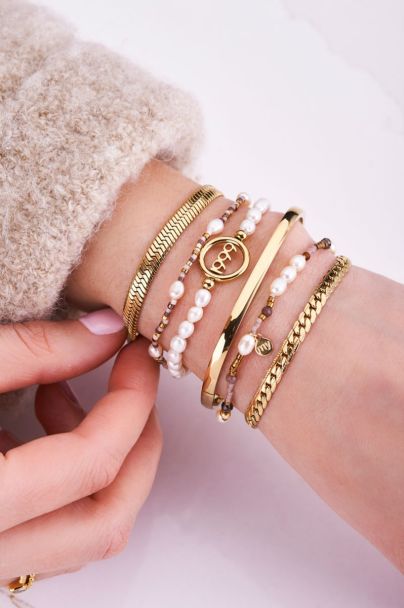 Armband mit flachen Kettengliedern