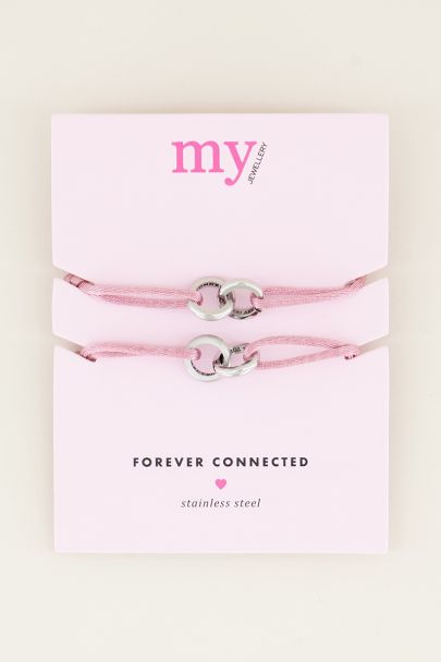 Roze forever connected armband | Vriendschap sieraden My jewellery