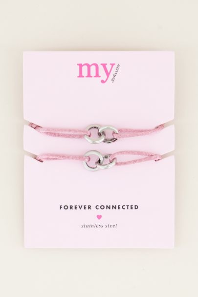 Roze forever connected armband | sieraden