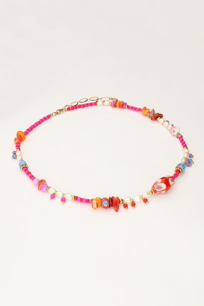 Art colourful beaded necklace