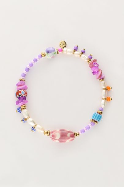 Art purple beaded bracelet | My Jewellery