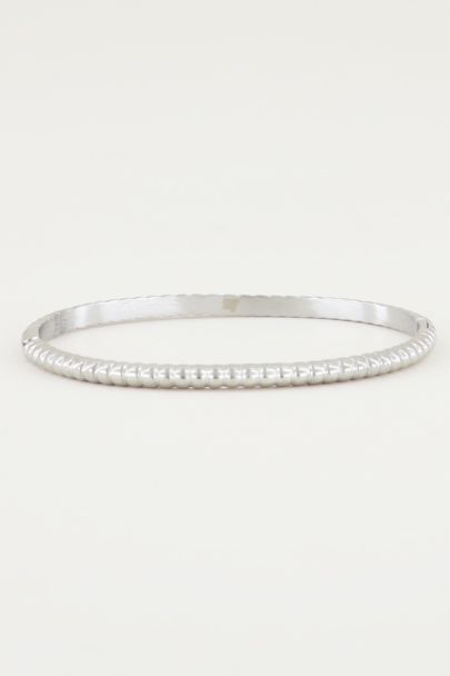 Bangle geribbeld smal, slavenarmband