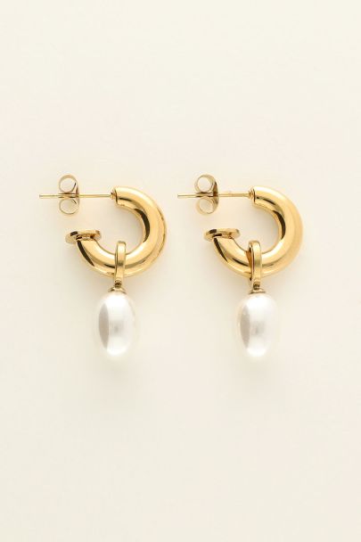 Boucles d'oreilles dormeuses à perle