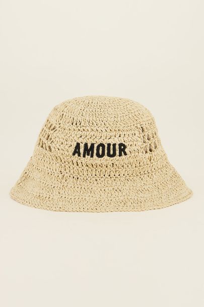 Beige bucket hat Amour | My Jewellery