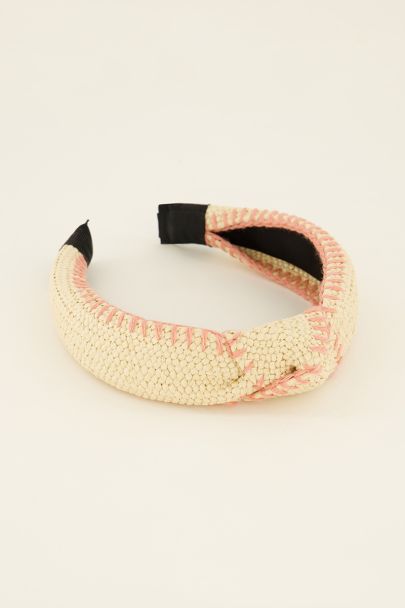 Zigzag beige print headband | My Jewellery