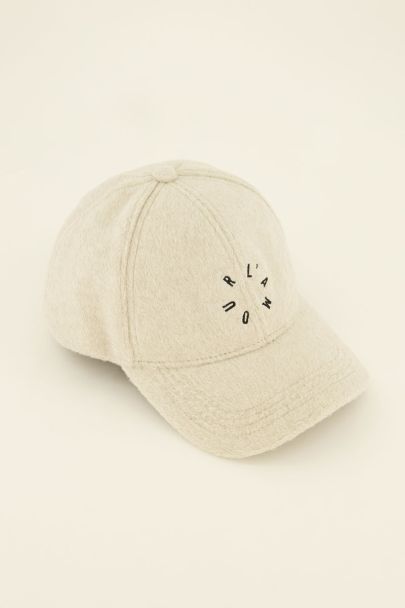 Casquette beige L'amour