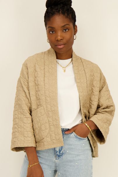 Veste matelassée beige