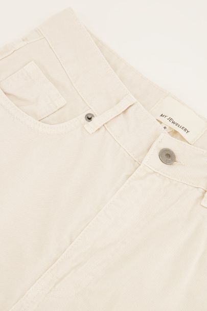 Beige straight fit jeans