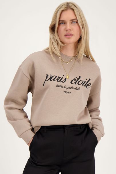 Beige sweatshirt Paris etoile