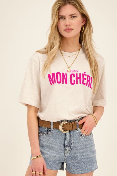 Beige T-shirt Mon chéri