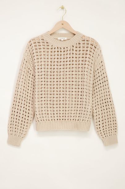 Beige cable knit sweater | My Jewellery