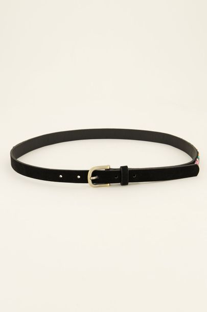 Ceinture noire avec boucle dorée