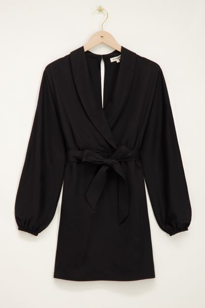 Black belted dress