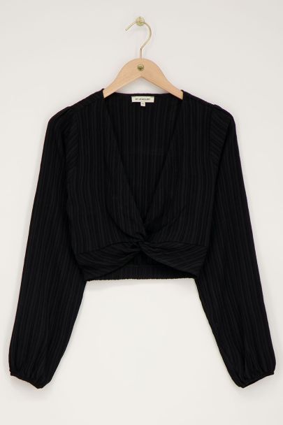 Top court noir avec noeuds