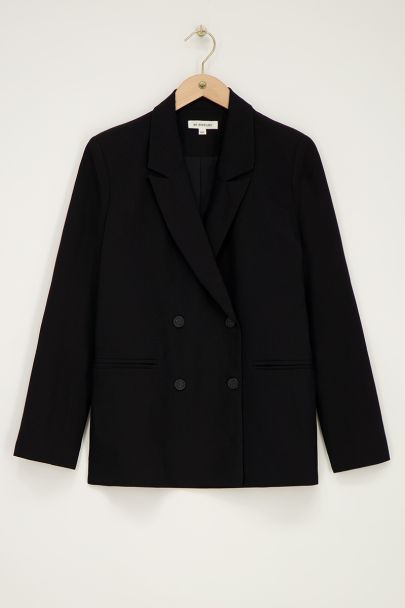 Black double breasted blazer