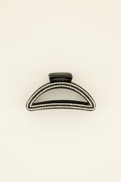 Black hairclip with rhinestones | My Jewellery