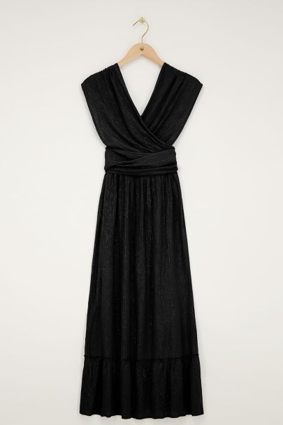 Robe longue noire avec lurex