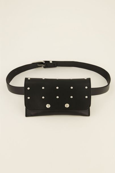 Black belt with studs & pouch | My Jewellery