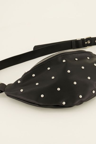 Black bum bag with studs