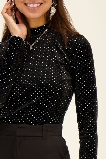 Black top with studs and collar