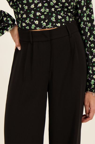 Zwarte pantalon wide leg