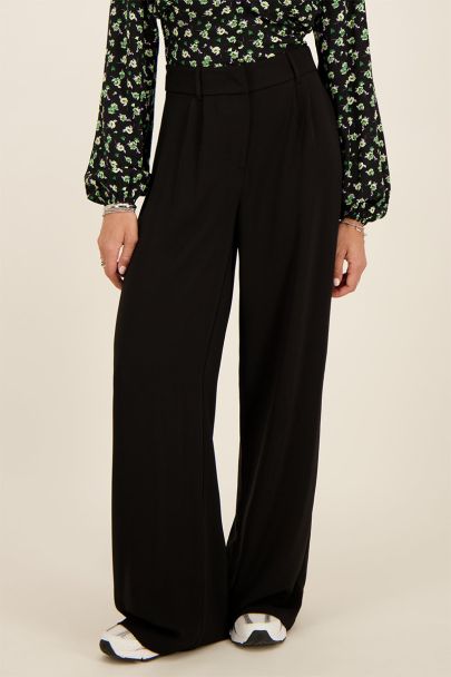 Zwarte pantalon wide leg