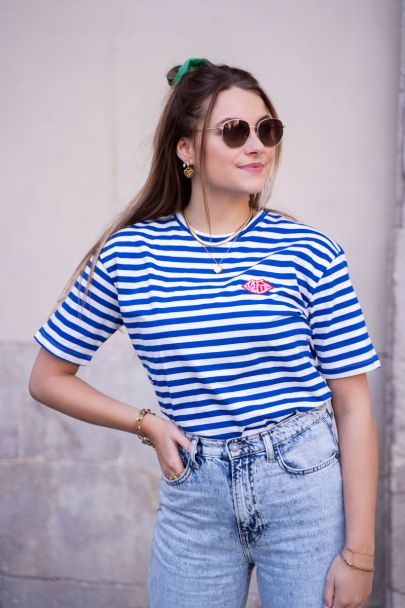 Blauw gestreept T-shirt très belle