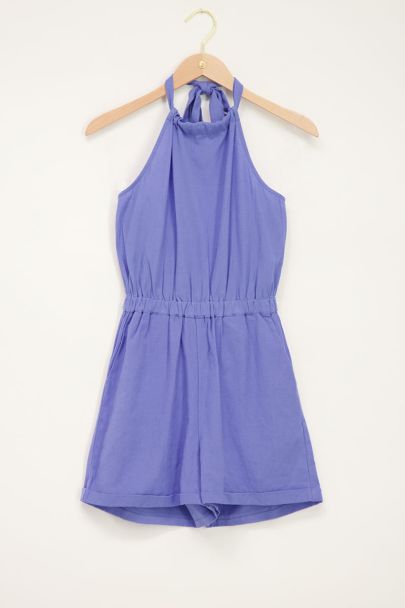 Blue halter neck playsuit