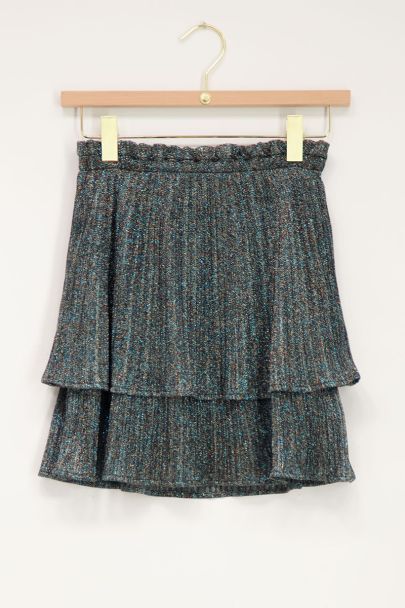 Layered blue glitter skirt