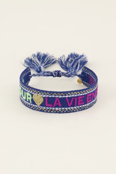 Blauwe bohemian armband amour | My Jewellery