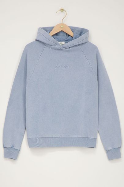 Blauer Hoodie "Paris étoile"
