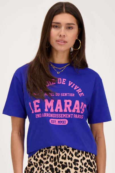 Blauw T-shirt Le Marais