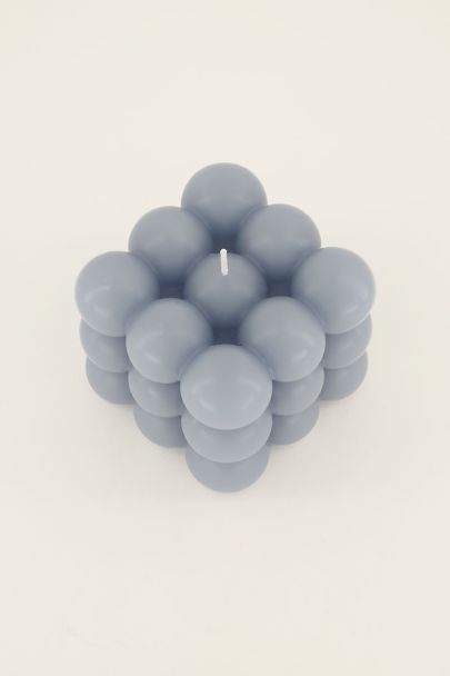Blue bubble candle small