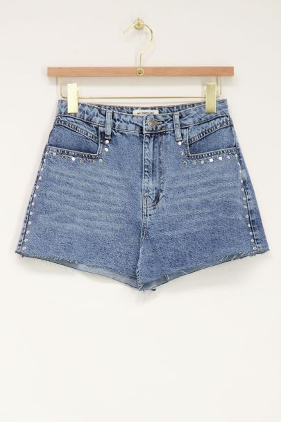 Blue studded shorts | My Jewellery