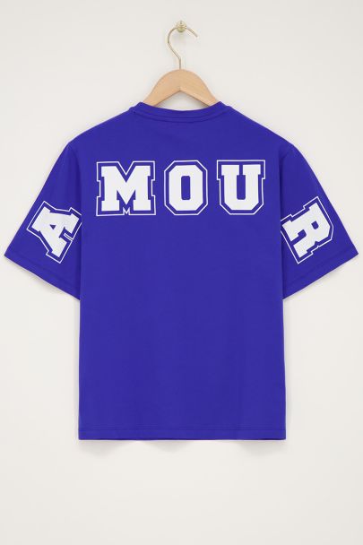 Blauw T-shirt "Amour"