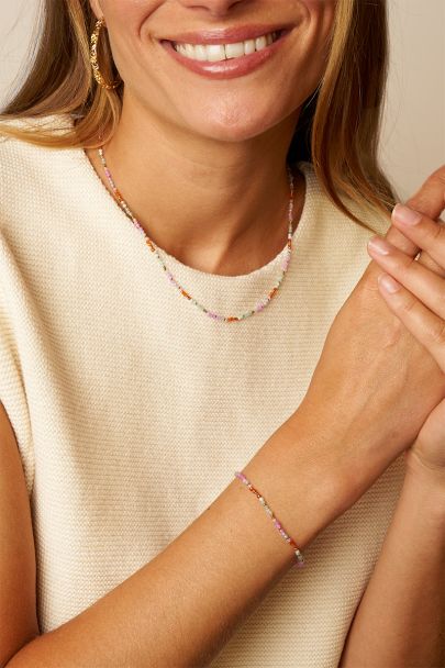 Botanical Armband mit blauen Perlen