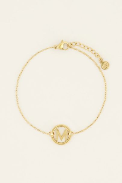 Bracelet with initial in round charm | My Jewellery