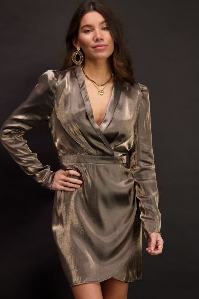 Metallic blazer jurk