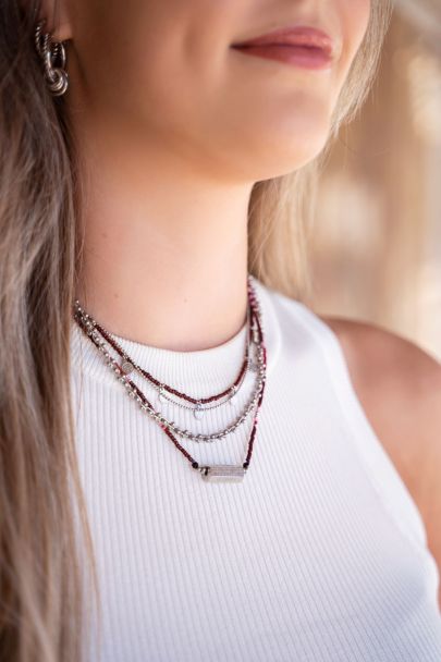 Brown necklace with coins & beads