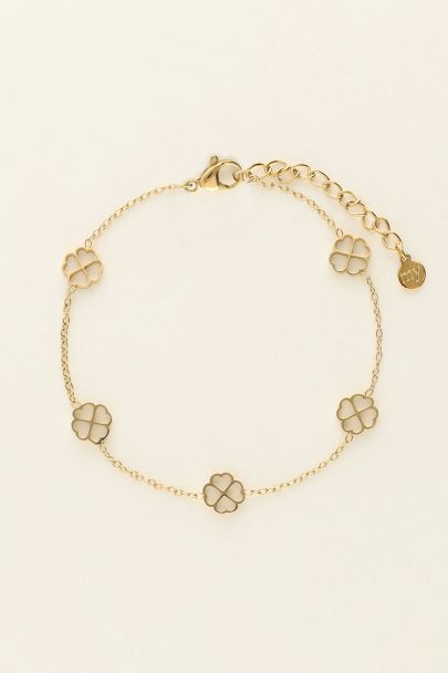 Armband met klavertjes 