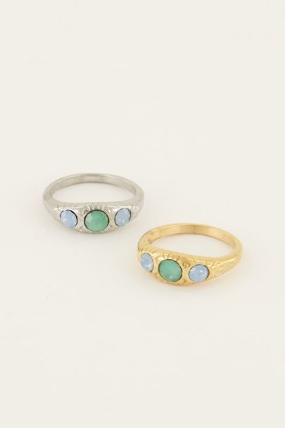 Classic turquoise rhinestone cocktail ring | My Jewellery