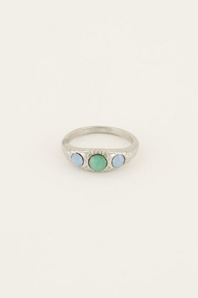 Cocktail ring klassiek met turquoise stenen | My Jewellery