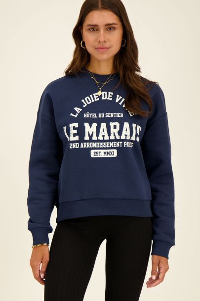 Sweat bleu marine Le Marais